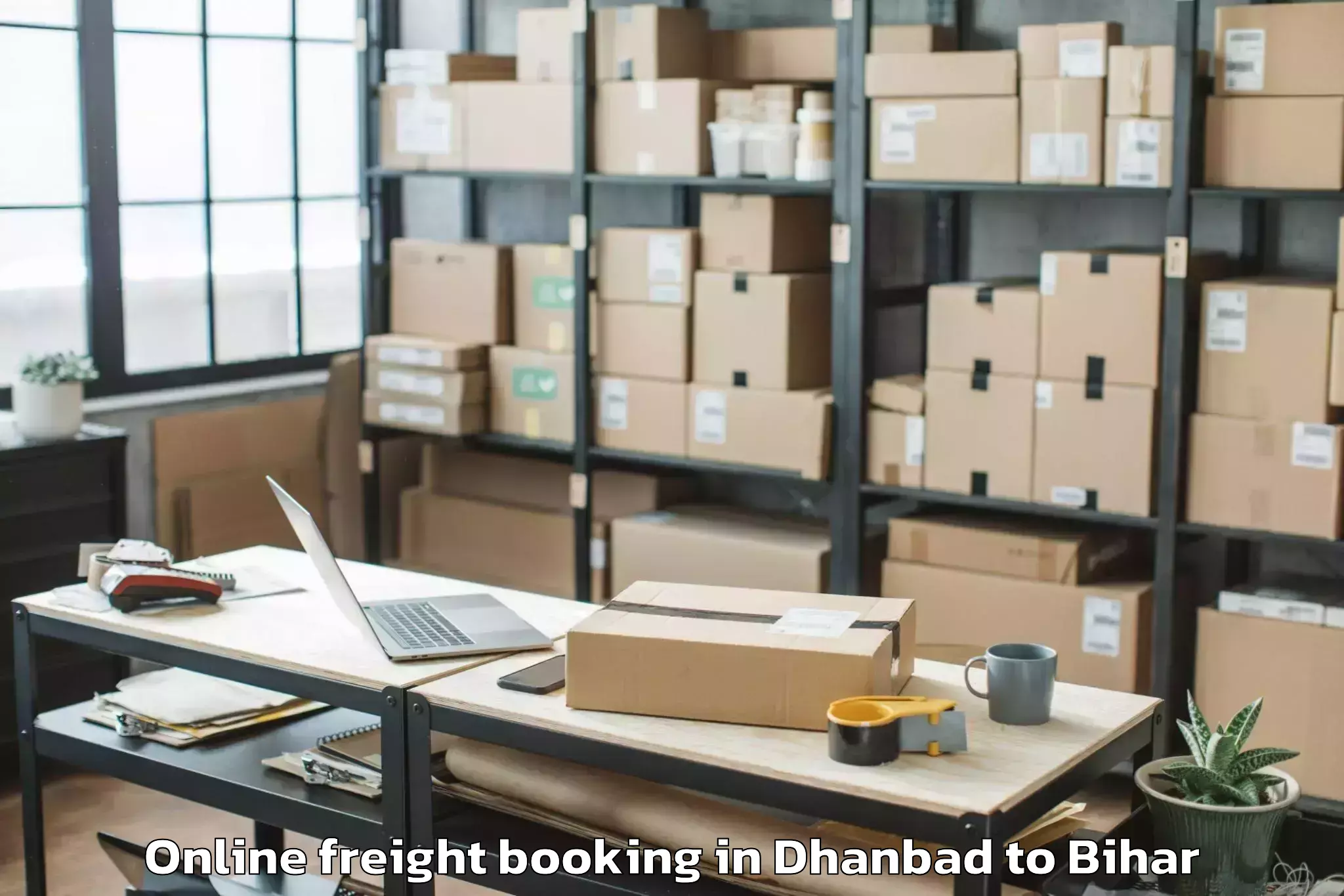 Professional Dhanbad to Sugauna Online Freight Booking